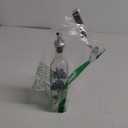 Grant Howard Hand Painted Square Cruet with Pourer, Blue Hydrangeas, 16 oz., Blue