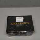 LED Ceiling Icicle Lights, 16.4FT 112 LEDs 8 Modes Twinkle Christmas Hanging Fairy String Horizontal Curtain Lights for Parties Mall Patio Yard Indoor Outdoor Decoration Warm White, 5M04