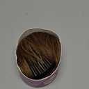 RUWISS Real Human Hair Bun Short Drawstring Ponytail Hair Pieces for Women, Natural Straight Updo Bun Comb Clip in Ponytail Extension for Women, Brown with Warm Blonde Highlights