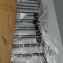 Babelio 29.7-46.5" No Bottom Bar Baby/Dog Gate for Stairs, House and Doorways, Auto Close Safety Pet Gates with Large Walk Thru Door, Hardware Mount, Black