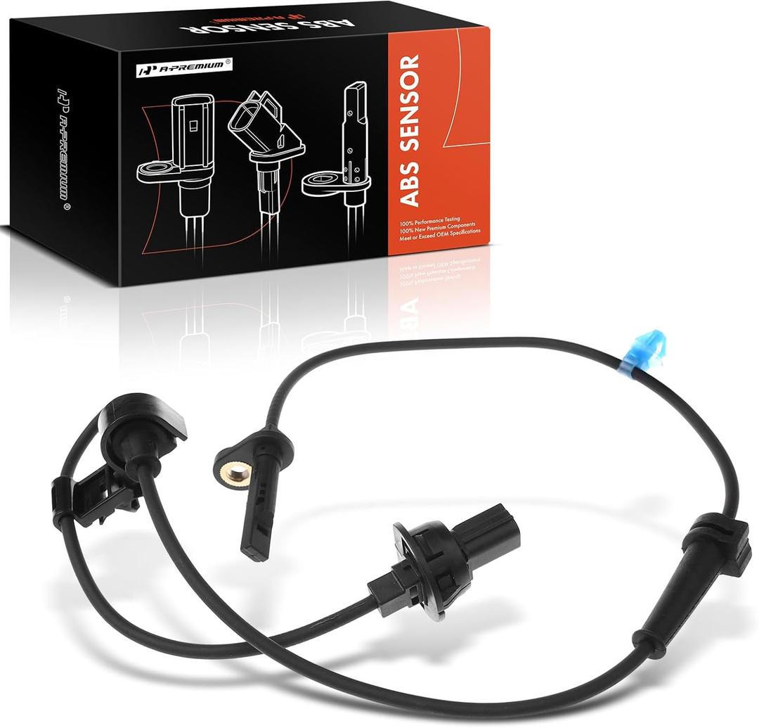 A-Premium Front Left ABS Wheel Speed Sensor - Compatible with Honda Models - Odyssey 2011 2012 2013 2014 2015 2016 2017, 3.5L - Front Driver Side, Replaces 57455-TK8-A01, 57455TK8A01