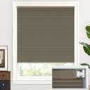 LazBlinds Cordless Cellular Shades, No Tools No Drill Blackout Honeycomb Shades Pleated Blinds for Windows, 24" W x 64" H, Dark Coffee