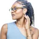 2SeeLife Green Round Premium Clear Frame Reading Glasses – Solid & Sturdy Frame Blue Light Retro Readers for Men & Women with Spring Hinges & Scratch-Resistant Lenses, Strength 1.50