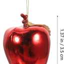 PRETYZOOM 24pcs Christmas Apple Ornaments, 1.3'' Shatterproof Holiday Tree Baubles, Miniature Apple Hanging Pendants for Tree Decoration, Christmas Party Supplies- Assorted Color