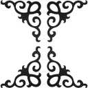 uxcell 8Pcs Self Adhesive Wall Mirror Sticker, 20cm x 20cm 7.87"L x 7.87"W Acrylic DIY Hollow Mirror Wall Decal Applique Pattern for Home Cabinet Wall Decor, Black