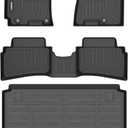 GINOWY-Floor Mats & Cargo Liner for Hyundai Venue 2025 2024-2020(for Cargo Tray Lowest Position),TPE All Weather 2023 Venue Car Mats Trunk Mat Waterproof Custom fit Venue Accessories Black