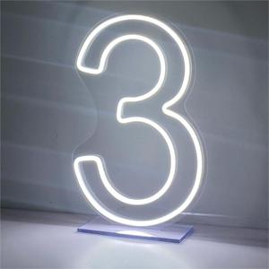 LED Neon Signs Number 3 Birthdays Decor Neon Lights Party USB Plus Battery Case Light up your baby's birthday with our Neon Number Three Sign (Number 3)