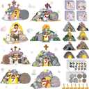 Frienda 48 Set Easter Jesus Resurrection Craft Kit Christian Make Your Own Empty Tomb of Jesus He is Risen Crafts for Faith Classroom Church Christian Easter Day Party Craft