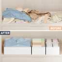 DIMJ Drawer Organizer Clothes Storage - 24 Pack Baby Dresser Organizer for Nursery, Small Fabric Closet Drawer Organizer Bins for Underwears Socks, Foldable Storage Dividers Organization for Bedroom