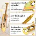 NEBURORA 120 Pcs Self Drilling Drywall Anchors 3 Sizes Metal Expansion Anchors No Drilling Easy to Install Drywall Required Kit Suitable for Hanging Picture Frames Clocks Shelves Mirrors