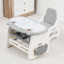 Kids Table and Chair Set The Table Can Be Graffiti and The Height Can Be Raised and Lowered for Children Age 2-10 The Order Includes Watercolor Pen and Blackboard Eraser