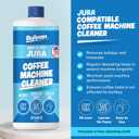 Jura Compatible Descaling Solution | Free Cleaning Cloth | 12 Month Supply | Made in the USA | Descaler for all Jura Machines | 32 Oz | Coffee Machine Cleaner for Coffee Makers | Descales and Cleans