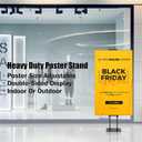 Poster Board Stand for Display, Heavy Duty Floor Sign Holder for Foam Board, Double Sided Display for Business Advertising (4Pack)