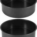 8 Inch Round Cake Pans, Set of 2 Deep Straight-Sided Stainless Steel Pans with Removable Bottom, Nonstick Cake Pan Set for Layer Cakes and Cheesecake Baking
