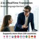 AI Smart Glasses with Camera Stabilization - 8MP POV Video Recording, Real-Time AI Translation, Smart Assistant, Dual-Mic Noise Canceling for Travel & Meetings - Anti-Blue Light, Beige Frame