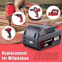 2P 18V 7.0Ah Lithium-ion Replacement for Milwaukee Battery Compatible with Milwaukee 18V Battery 48-11-1820 48-11-1850 48-11-1860 48-11-1870 Cordless Power