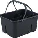 Plastic Utility Caddy with Handle, Shower Caddy Tote 4 Slots Divided Basket Bin, Portable Cleaning Caddy, F