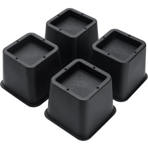 BTSD-home Bed Risers 3 Inch Heavy Duty 4 Pack, Under Bed Storage Furniture Risers for Bed Sofa Chair Table Desk Legs, 2000 lbs, Up to 2000 lbs