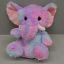 Hopearl LED Plush Elephant Colorful Lighting Up Stuffed Animal Elephish Floppy Night Lights Glow in The Dark Birthday Festival for Kids Toddler Girls, Rainbow, 11''