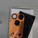 JETech Camera Lens Protector for iPhone 17 Pro Max 6.9-Inch, Full Coverage 9H Tempered Glass Ring Cover, Matte Metal Plate, Case Friendly, 1-Pack (Orange)