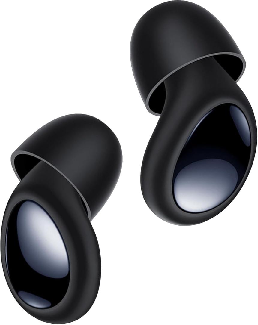 45dB Noise Cancelling Ear Plugs for Sleeping, Reusable Soft Silicone Earplugs for Snoring, Concerts, Side Sleepers, Airplane Travel, Hearing Protection, Noise Reduction Earplugs with Portable Case (Classic Black)