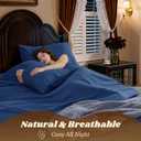 LBRO2M 1000 Thread Count 100% Cotton Sheets Set,King Size Bed Sheet 4 Piece Sets,Long Staple,16 Inches Deep Pocket,All Season,Bedding Super Soft Comforterble Breathable,Sateen (Navy Blue)