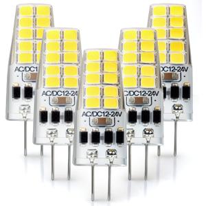 G4 LED Bulb 12V 2W Equivalent 30W 3000K Warm White 250 Lumens 360Beam Angle G4 Bulb Bi Pin LED Light Bulbs for Low Voltage Landscape Lighting Chandelier Light Bulbs Replacement (5)