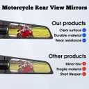 Racing Motorcycle Rear View Mirrors, Adjustable 360Rotating Stealth Mirrors for Honda CBR250R CBR600RR CBR300R CBR500R Kawasaki Ninja 400 300 650 Suzuki GSXR600 750 Yamaha R125 R25 YZF600R Ducati