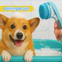 4 in 1 Dog Cat Pet Bath Brush Kits with Comb, Pets Hair Removal Clipper Massage Tool, Pets Bath Brush Shampoo Scrubber Kits, Grooming Massage for Long and Short Hair, Pet Bath Supplies