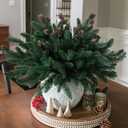 Ivydale 14Pcs Faux Pine Branches Norfolk Stem for Christmas Decoration, Artificial Greenery Plants Pine Needles with Pinecones for Table DIY Home Winter Indoor Vase Real Touch Christmas Decorations