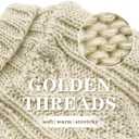 kyeese Dog Sweaters for Small Dogs with Golden Thread Turtleneck Dog Cable Knit (Beige)