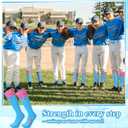 Ice Cream Drip Baseball Belt and Sock Combo, Youth Adult Adjustable Elastic Softball Belt Sock for Sport Practice (Blue, L)