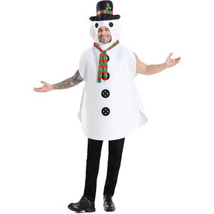 Seasons Adult Snowman Costume for Christmas Holiday Cosplay Party