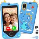 PROGRACE Kids Smart Phone - Talk & Text, Safest Cell Phone for Kids & Teens - Educational Learning Toys, 4.2" Touchscreen, Dual Camera, Games, Christmas Birthday Gifts for Boys Girls Ages 5-14, Blue
