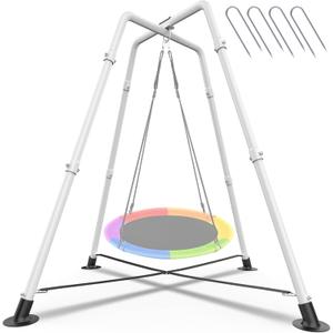 Heavy Duty Swing Stand 32mm Steel Frame 330 lbs Kids Adults