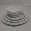 Corelle Vitrelle 18-Piece Service for 6 Dinnerware Set Triple Layer Glass and Chip Resistant, Lightweight Round Plates and Bowls Set, Mystic Gray