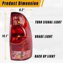 Boine Tail Light Compatible With 2005-2015 Toyota Tacoma Pickup Left Driver Side Rear Lamp Tail Light Bulb and Harness Included (Left Driver Side)