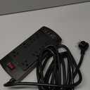 10 Feet Surge Protector Power Strip - Nuetsa Extension Cord(1625W/13A) with 8 Outlets and 4 USB Ports, Flat Plug, 2700 Joules, for Home, School, College Dorm Room, and Office, ETL Listed, Black