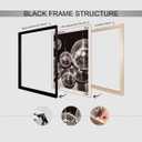 70s Disco Ball Newspaper Wall Art Vintage Black and White Art Posters 12x16 inch Black Framed Funky Aesthetic Canvas Prints Retro Bar Cart Decor for Bar Bedroom