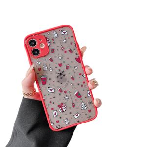 ZTOFERA Christmas Case for iPhone 12,Cute Merry Christmas Pattern Phone Case Gifts Translucent Silicone Hard PC +TPU Bumper Shockproof Protective Cover for iPhone 12 6.1 inch-Christmas Coffee