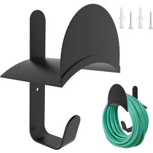 Water Hose Holder, Wall Mount Garden Hose Reel Hanger Holder, Outside Garden Hose Storage Holders organizer for Storage Ropes, Garden and Heavy Tools, Large