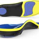 BestHalo Heavy Duty Plantar Fasciitis Insoles - 220+ lbs High Arch Support Orthotic Inserts for Pain Relief, Flat Feet, Heel Pain, Work Boots (Blue, Men 7-8.5 | Women 8-9.5)