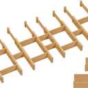 Bamboo Drawer Dividers, Expandable Kitchen Drawer Organizer, Include 8 Dividers, 8 Small Inserts and 8 Medium Inserts for Home, Office, Dressers