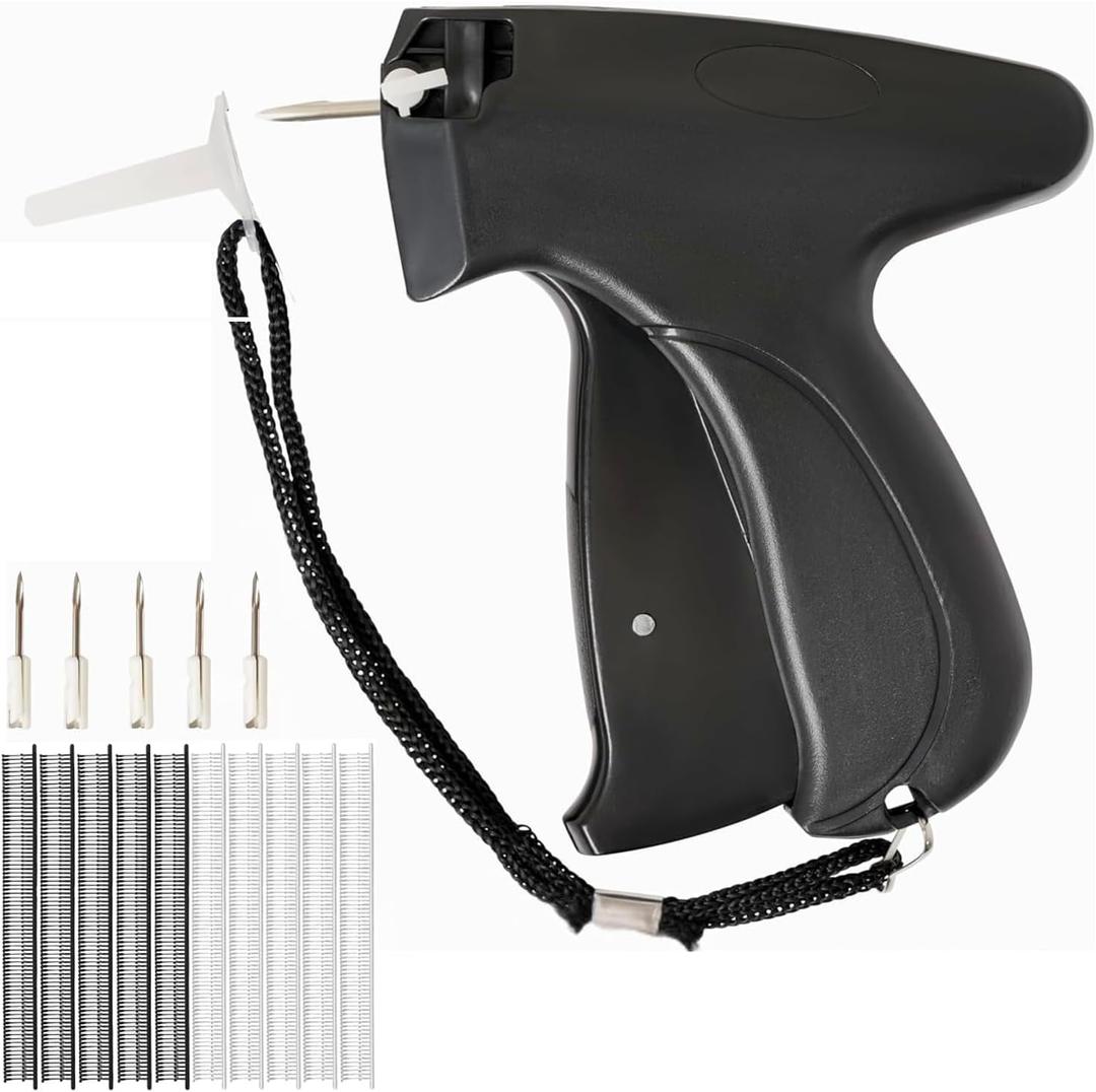 Stitch Gun for Clothes, Quick Stitch Sewing Gun, Handheld Sewing Stapler, Mini Hemming Gun, Clothing Tack Tool for Fabric Repair and Stitch Fix, Portable Stitcher Machine for Clothing (Black)