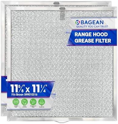 Bagean Stove Hood Vent Filter 11.60” x 11.22” BPQTAF S99010316 Compatible with Broan Range Hood Filter Replacement - Aluminum Mesh Kitchen Overhead Fan Screen - Blocks Grease & Filters Oven Air 1pc