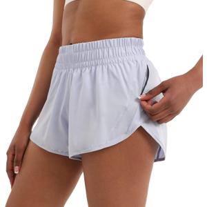 Aurefin Athletic Shorts for Women,Women's Quick Dry Workout Sports Active Running Track Shorts with Elastic and Zip Pockets (M)