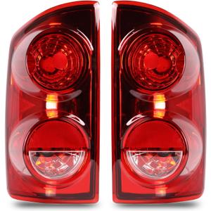 Tail Light Assembly Compatible With 2007 2008 2009 Dodge Ram 1500 2500 3500 Replace:55277303AC, 55277302AC