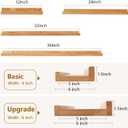 Floating Shelf for Wall Natural Oak Wood Wall Shelves 12 Inch (Upgrade Width 6"), Display Picture Ledge Shelf for Bedroom Living Room Bathroom Office Kitchen Storage Shelves, 6X12 inch
