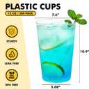 RACETOP 12oz Clear Plastic Cups, 100 Pack Disposable Party Cup, Heavy Duty Disposable Glasses, Disposable Cups for Party, Thanksgiving, Wine Taesting, Birthday and Christmas.