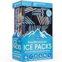 Everlasting Ice Reusable Ice Packs for Lunch Boxes & Coolers (4 Pack) Flexible, Long-Lasting, BPA Free, Versatile Lunch Box Ice Packs for Insulated Bags, Picnic, Travel, and More